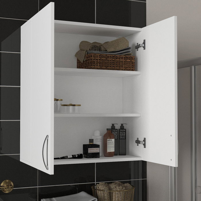 Hanah Home Mueble de Baño Blanco 70x80x27.1 cm con Almacenamiento Funcional y Diseño Moderno